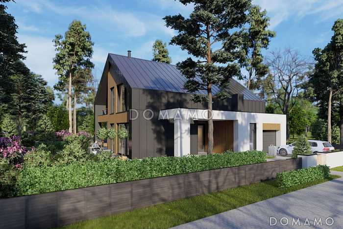 Проект кирпичного дома барнхаус с 3 спальнями на мансарде, сауной и тренажерным залом