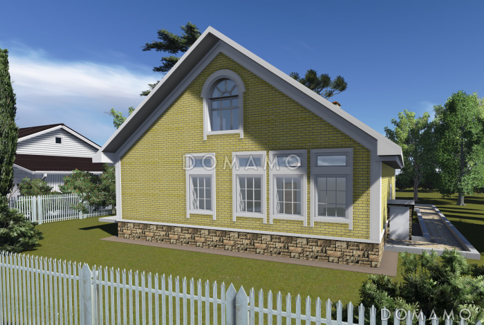 Проект одноэтажного дома с цокольным и мансардным этажами