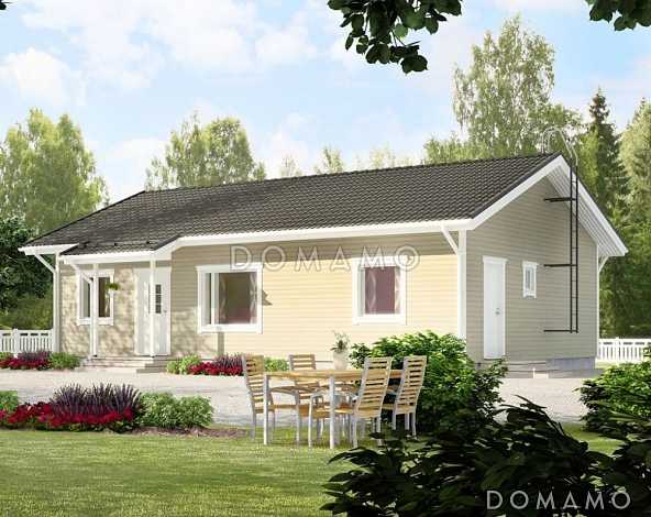 Проект одноэтажного каркасного дома с удобной планировкой