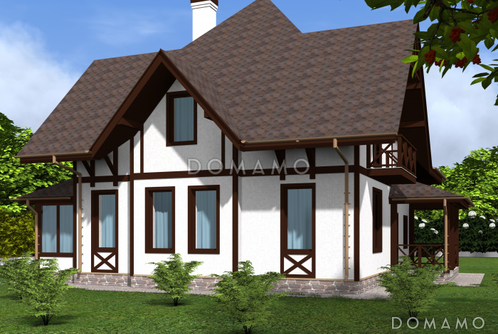 Проект просторного коттеджа в стиле кантри из СИП панелей