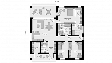 Квадра M Моно Фрэш / План 1 этажа