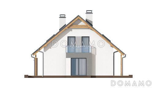 Проект классического мансардного дома из кирпича с кабинетом и большим техническим помещением / Фасад 4