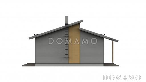 Проект одноэтажного каркасного дома с рациональной планировкой / Фасад 4