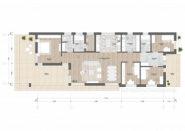 С-197 одноэтажный дом  / План 1 этажа