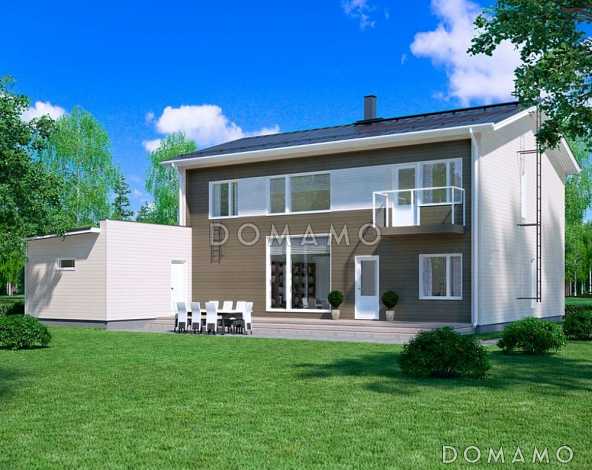 Проект многофункционального двухэтажного каркасного дома