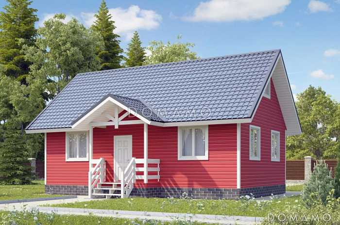 Проект яркого каркасного дома