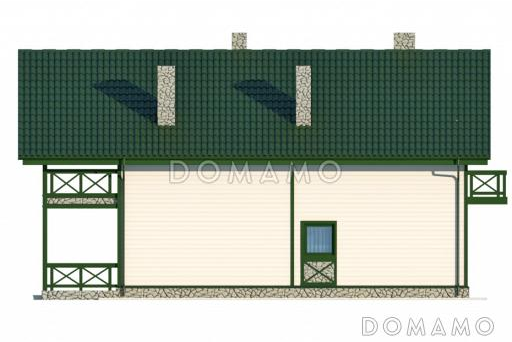 Проект современного загородного двухэтажного дома с сауной / Фасад 4