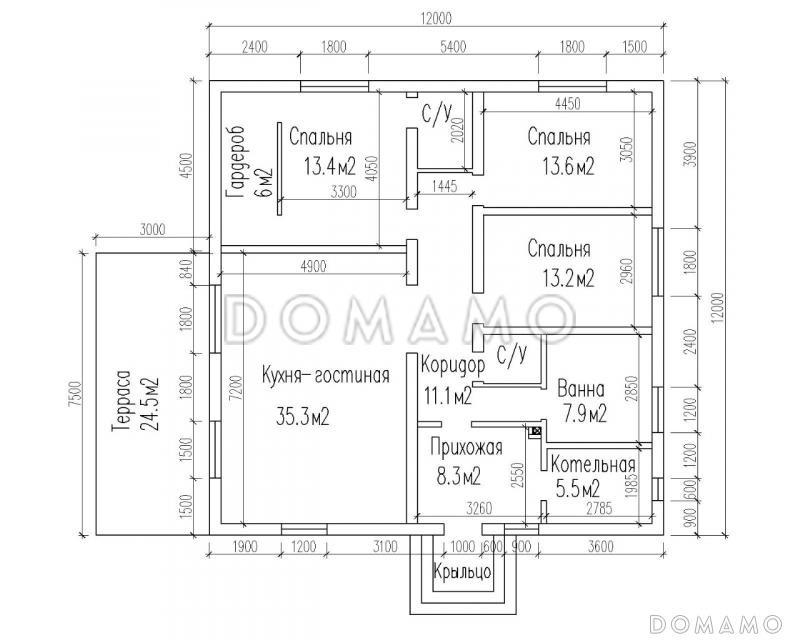 КП-002 / План 1 этажа