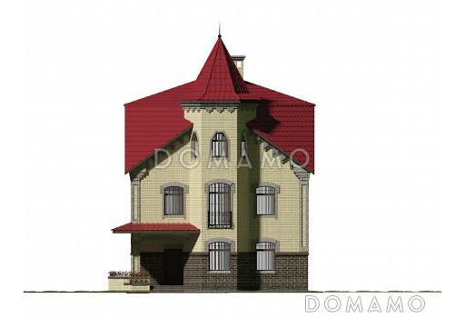 Проект коттеджа в готическом стиле / Фасад 1