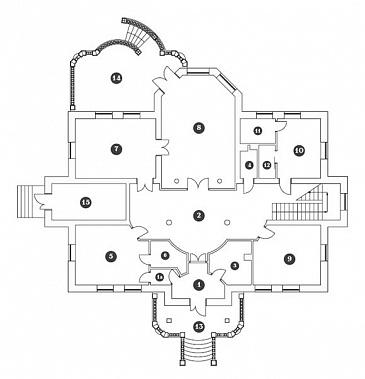 Проект дома с двойным светом / План 1 этажа