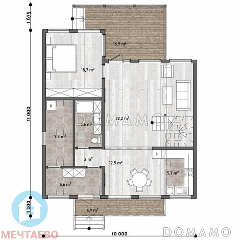 Пегас / План 1 этажа