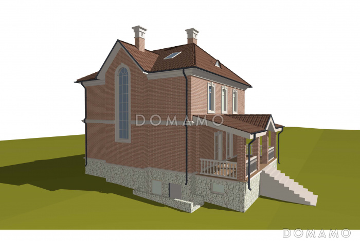 Проект классического коттеджа 10х10 с подвалом