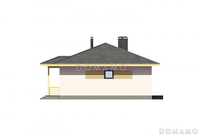 Проект одноэтажного газобетонного дома с четырьмя спальнями