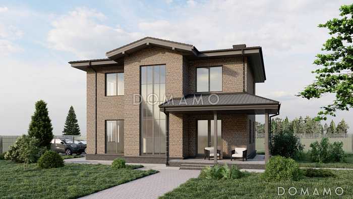 Проект двухэтажного каркасного дома со вторым светом и детской на втором этаже