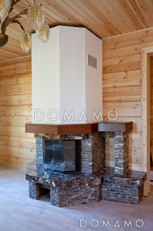 Проект респектабельного дома из клееного бруса с террасой