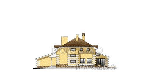 Проект дома с медной кровлей / Фасад 4