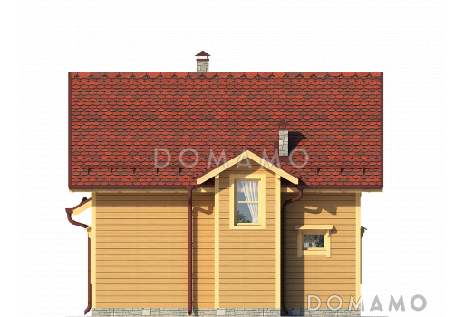 Проект вместительного загородного дома с уютной верандой и отличной планировкой / Фасад 3