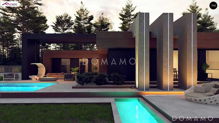 Проект просторного одноэтажного дома из кирпича для большой семьи