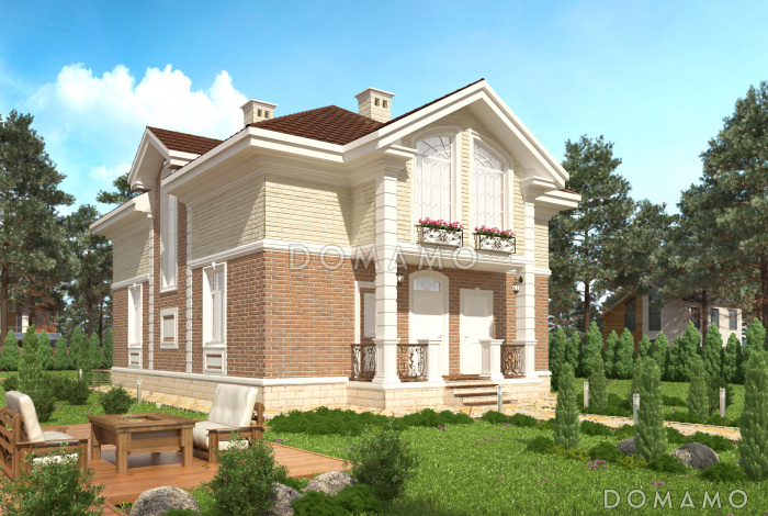 Проект небольшого особняка в классическом стиле 