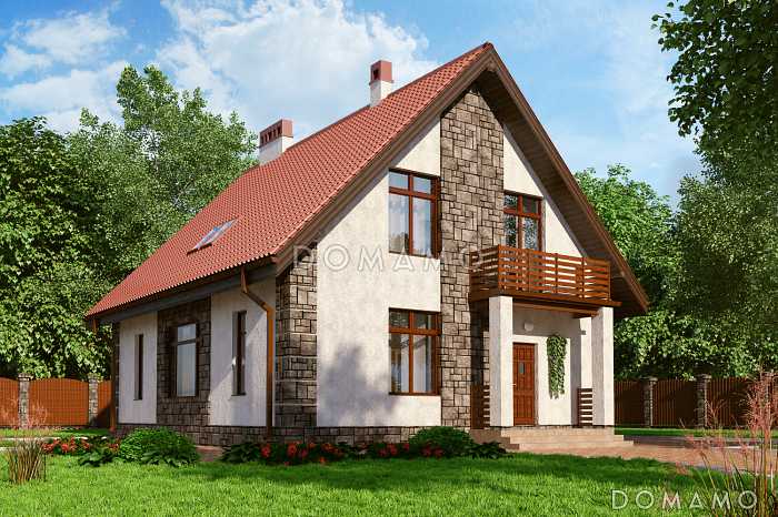 Проект компактного коттеджа из СИП панелей с пятью спальнями