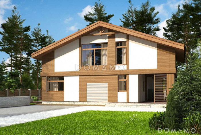 Проект просторной двухэтажной бани из кирпича с кухней, комнатами отдыха и барбекю на террасе