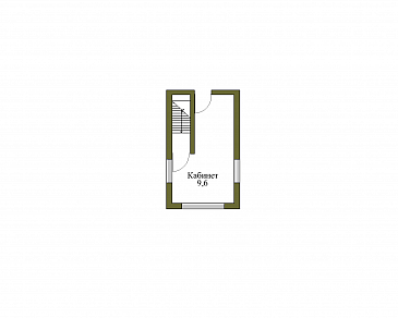 Проект коттеджа с башенкой и гаражом / План мансардного этажа