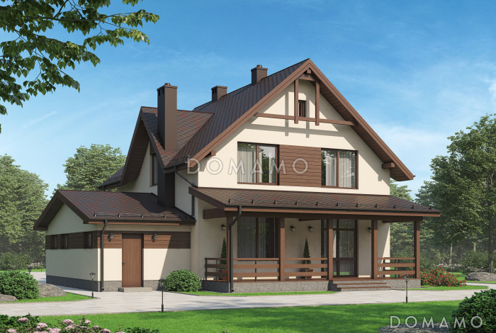 Проект дома из газобетона с спальней на первом этаже