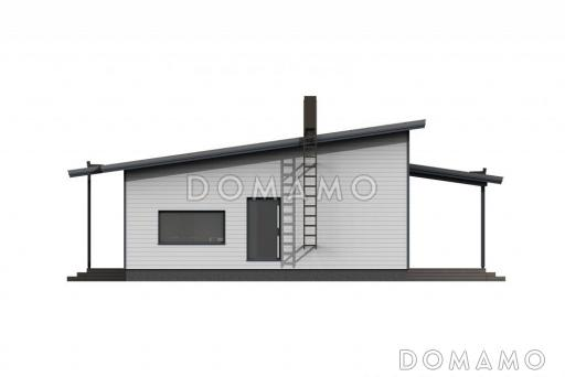 Проект стильного загородного каркасного дома / Фасад 1
