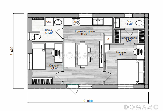 ОД-50 / План 1 этажа