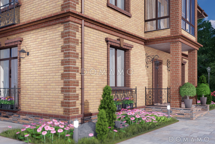 Проект двухэтажного дома с мастер-спальней и кабинетом