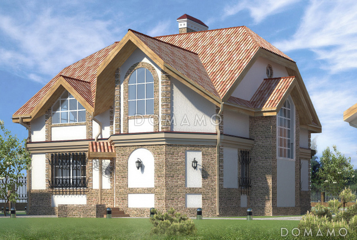 Проект дома из СИП панелей с многощипцовой крышей