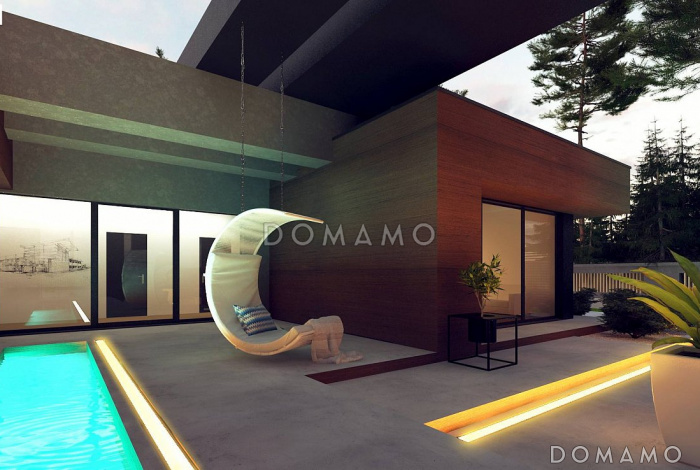 Проект просторного одноэтажного дома из кирпича для большой семьи