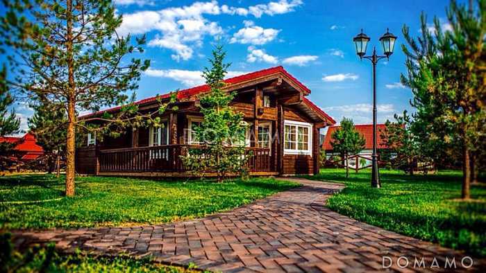 Проект небольшого одноэтажного деревянного дома из клееного бруса с двумя спальнями