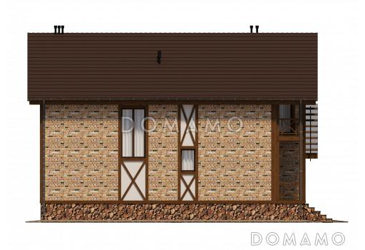 Проект просторного коттеджа в стиле шале из СИП / Фасад 2