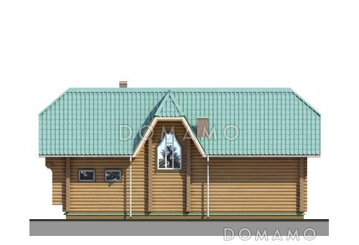 Проект деревянного дома с мини-кухней / Фасад 3
