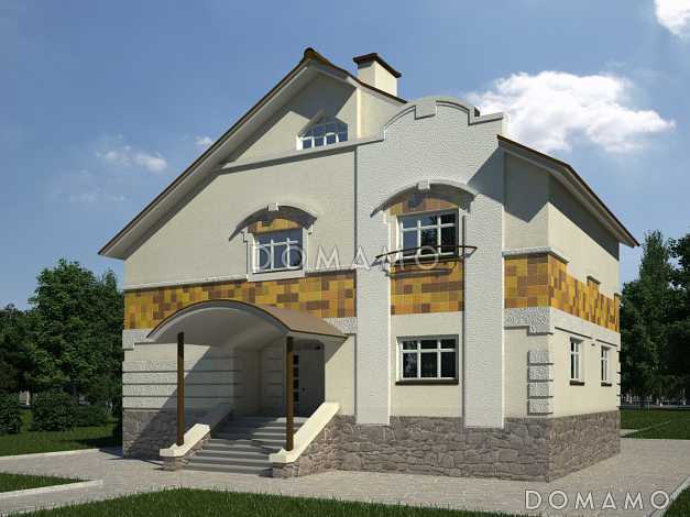 Проект дома с цокольным этажом, бильярдной и тренажерным залом