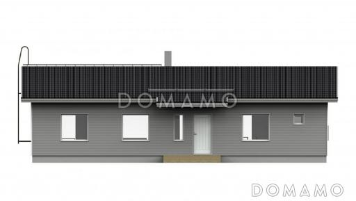 Проект каркасного дома с просторной прихожей / Фасад 1