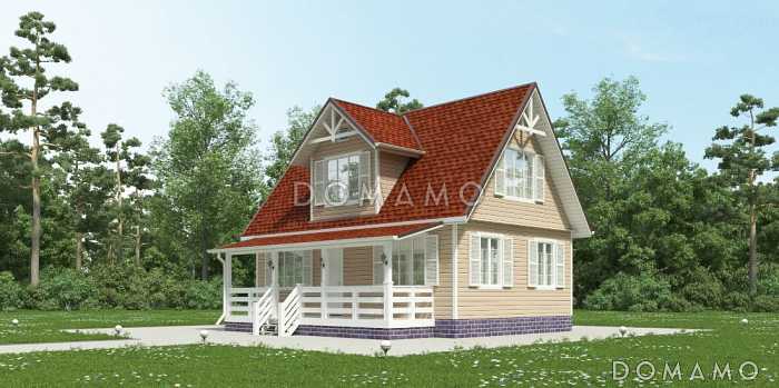 Проект двухэтажного дома 6х9 из бруса