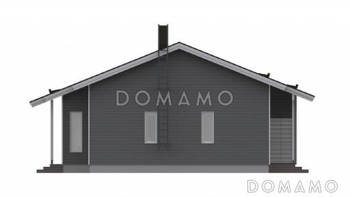 Проект каркасного дома с тремя спальнями / Фасад 2