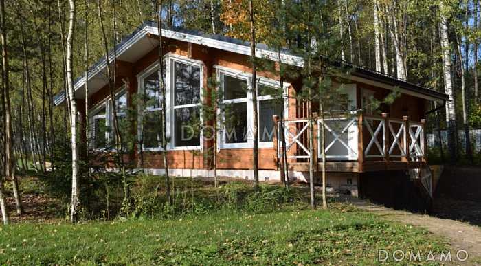 Проект одноэтажного дома из клееного бруса с одной спальней