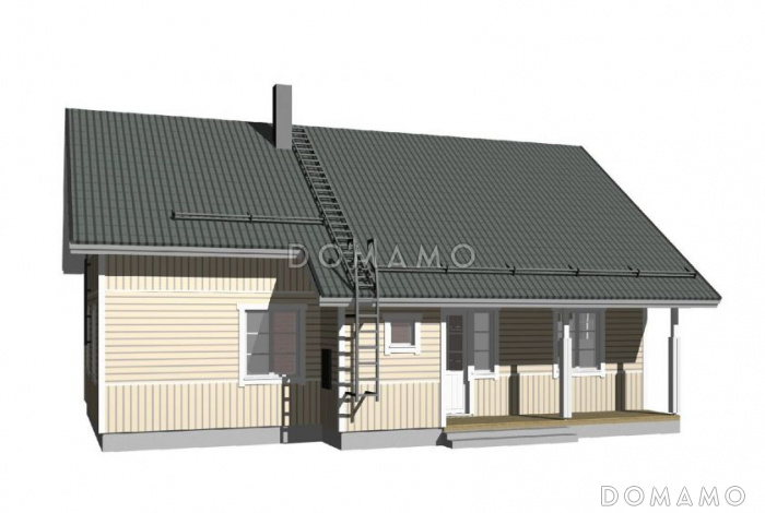 Проект каркасного дома с небольшими комнатами на мансардном этаже