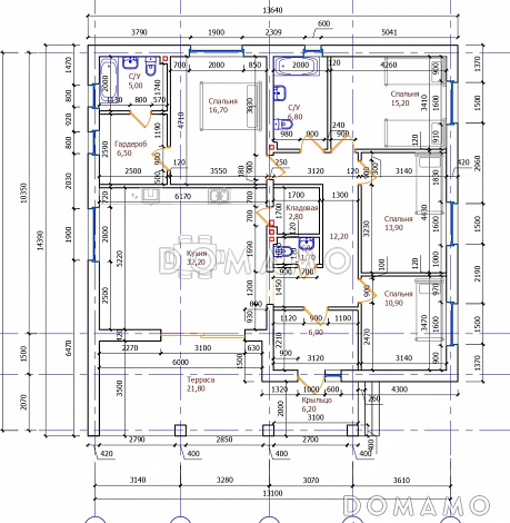 Проект 414 / План 1 этажа