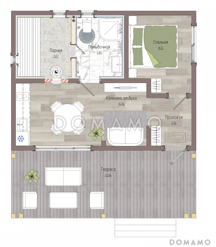 Агидель 60 / План 1 этажа