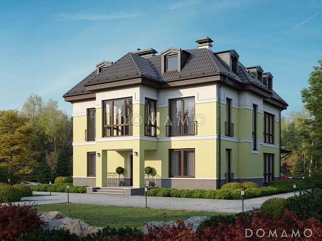 Проект трехэтажного загородного дома из газобетона