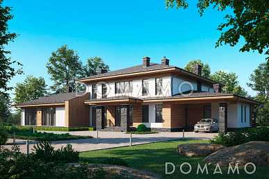 Проект особняка с 4 спальнями, спа-зоной, кинотеатром, верандой, навесом для авто