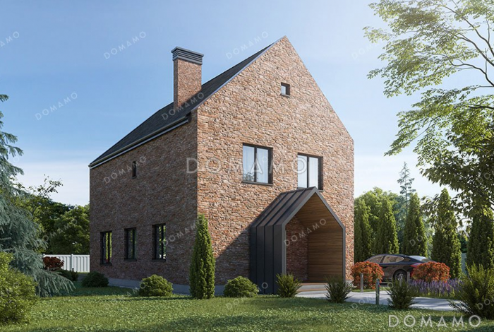 Проект двухэтажного дома с террасой