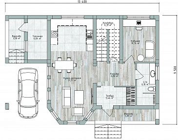 ДД-190 / План 1 этажа
