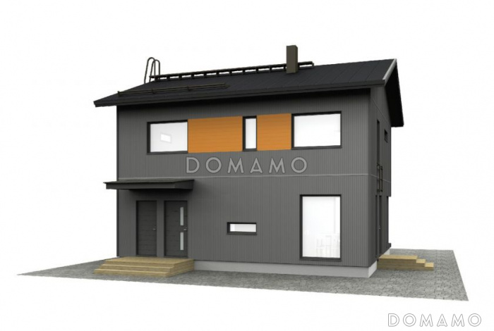 Проект двухэтажного каркасного дома 9х7