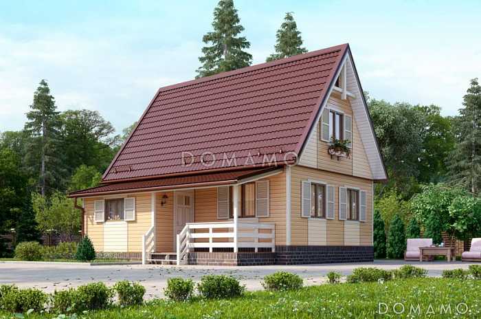 Проект каркасного дома с двумя спальнями