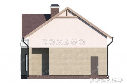 Проект дома с 3 спальнями, гостевой и просторной кухней-гостиной / Фасад 4